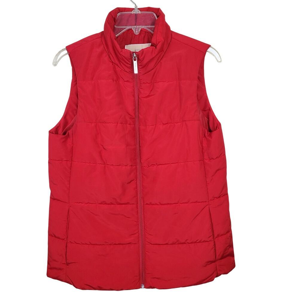 MICHAEL KORS | Full Zip | Red | Puffer Vest Jacket | Medium